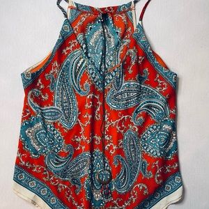 Size XL Heart soul Paisley tank/necklace